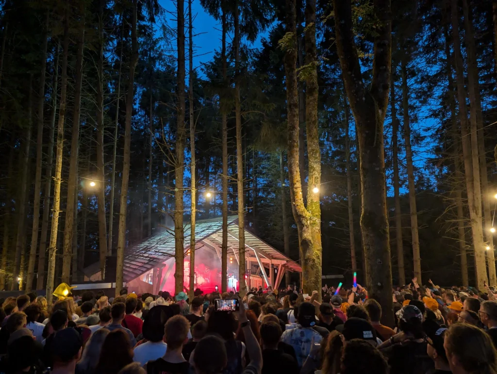 2000trees forest stage at night