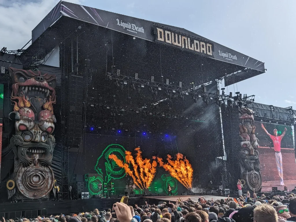 Enter Shikari playing the main stage of Download Festival 2024