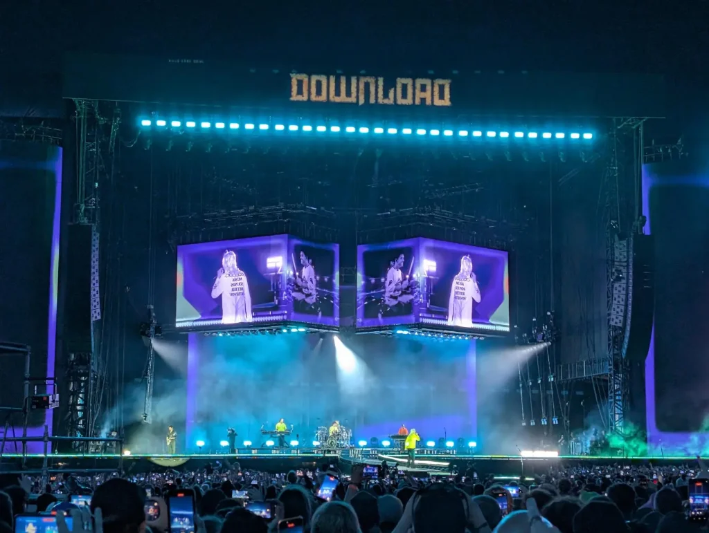 Linkin Park headlining the main stage of Download Festival 2026